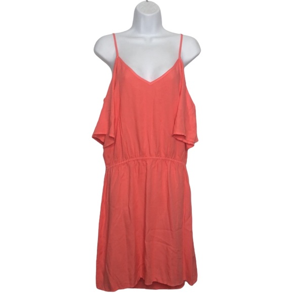 Splendid Orange Cold Shoulders Mini Dress XL NEW - Picture 2 of 11